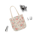 Floral Vintage Rose Canvas Tote