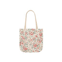 Floral Vintage Rose Canvas Tote