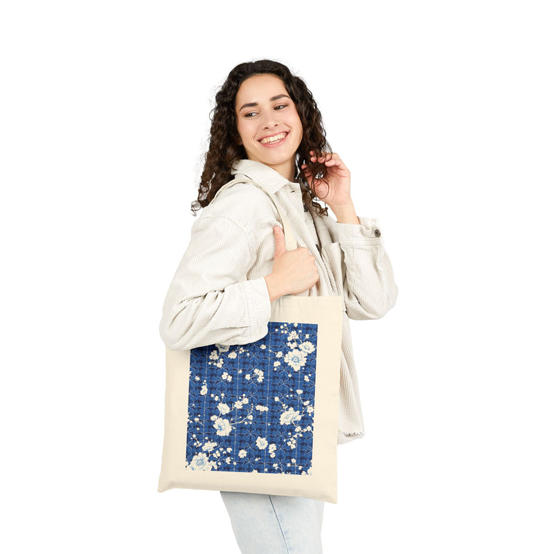 Plum Blossom Cotton Canvas Tote