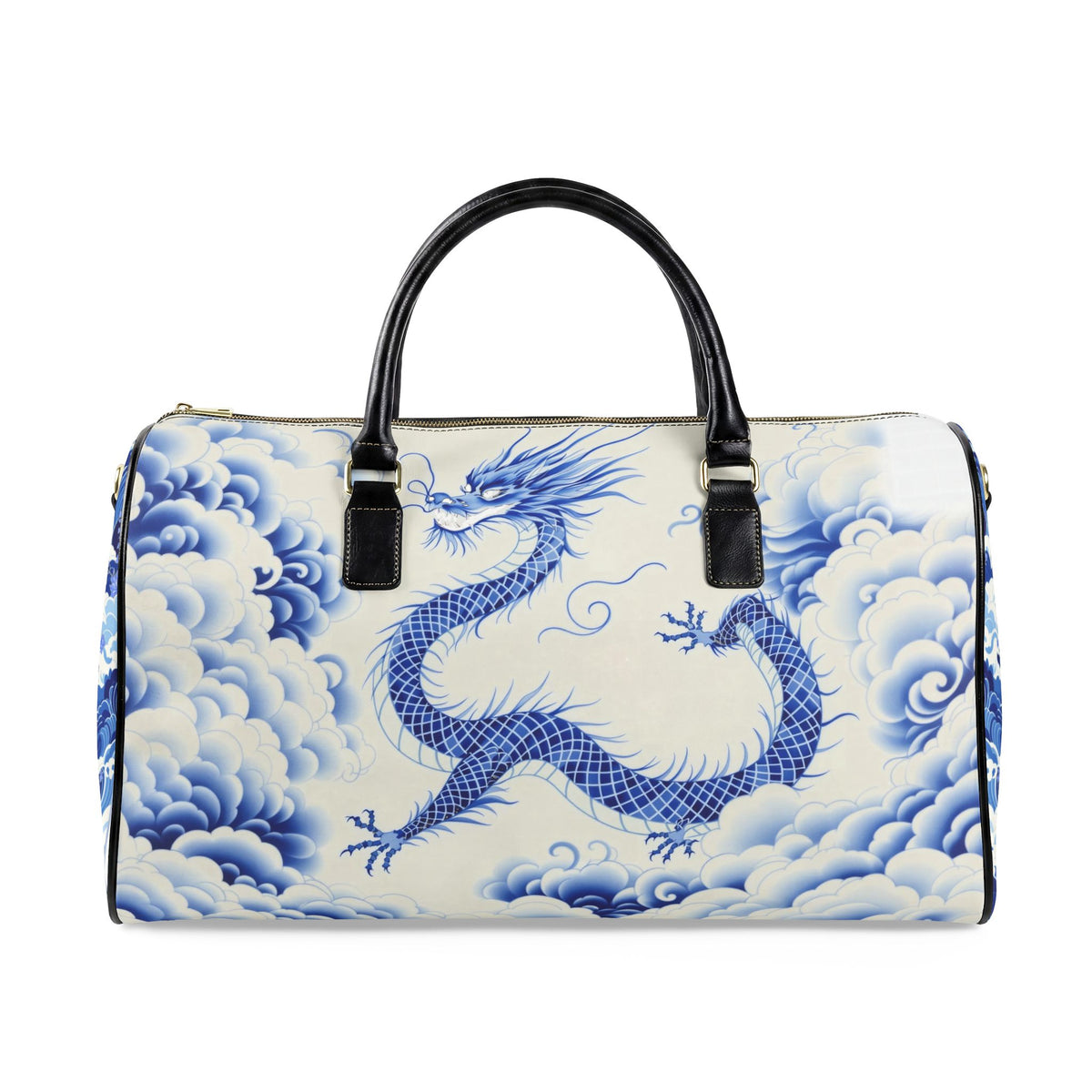 Chinese Dragon Faux Leather Duffel