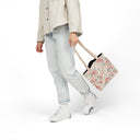 Floral Vintage Rose Canvas Tote