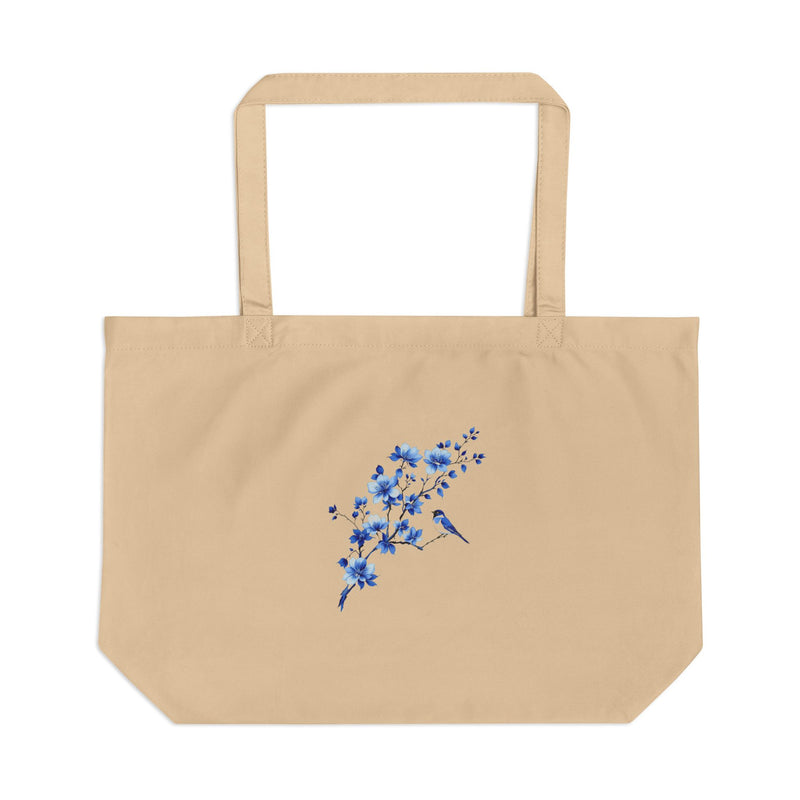 Chinoiserie Bird Large Eco Tote
