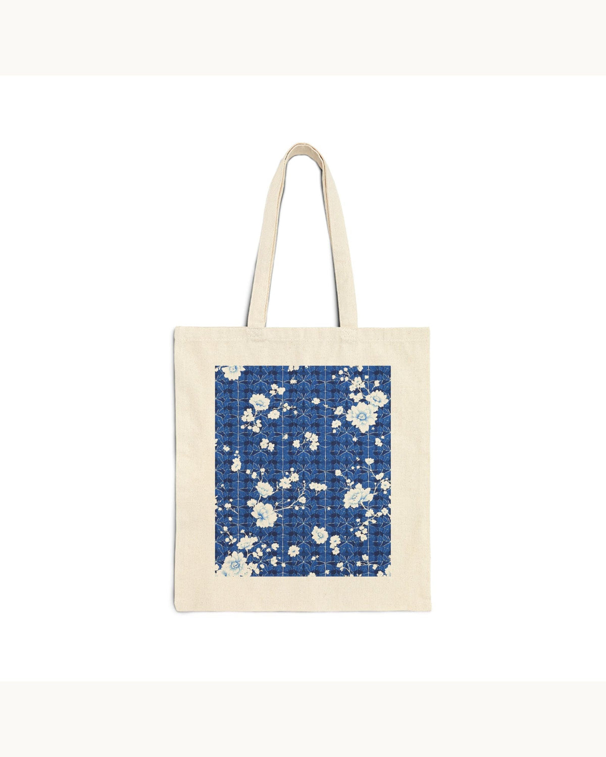 Plum Blossom Cotton Canvas Tote