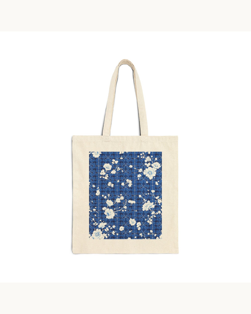 Plum Blossom Cotton Canvas Tote