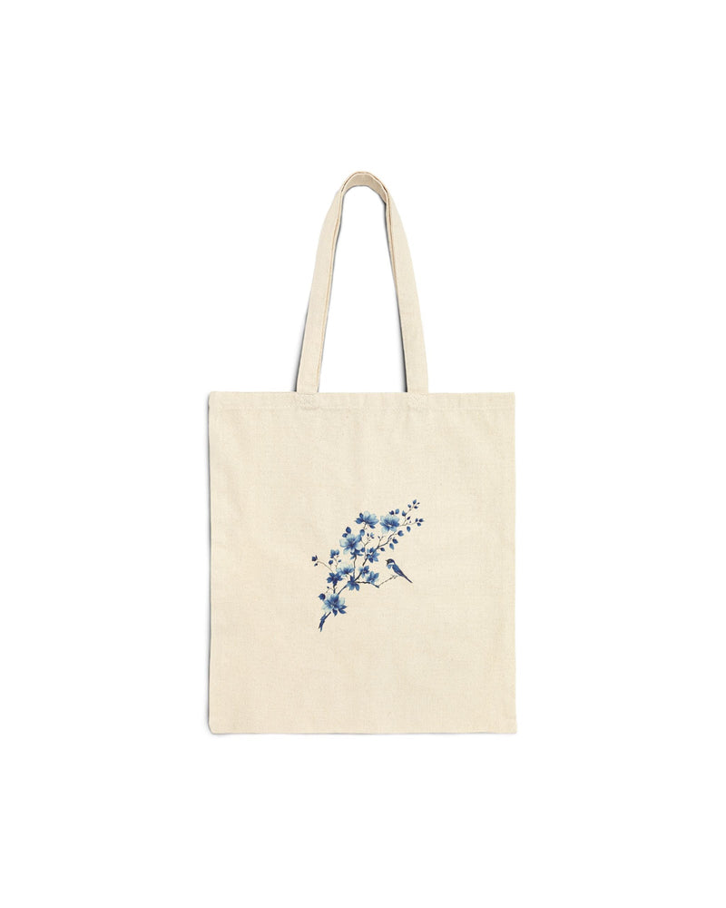 Chinoiserie Bird Cotton Canvas Tote