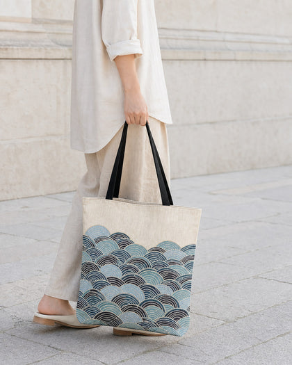 Chinese Wave Woven Tote